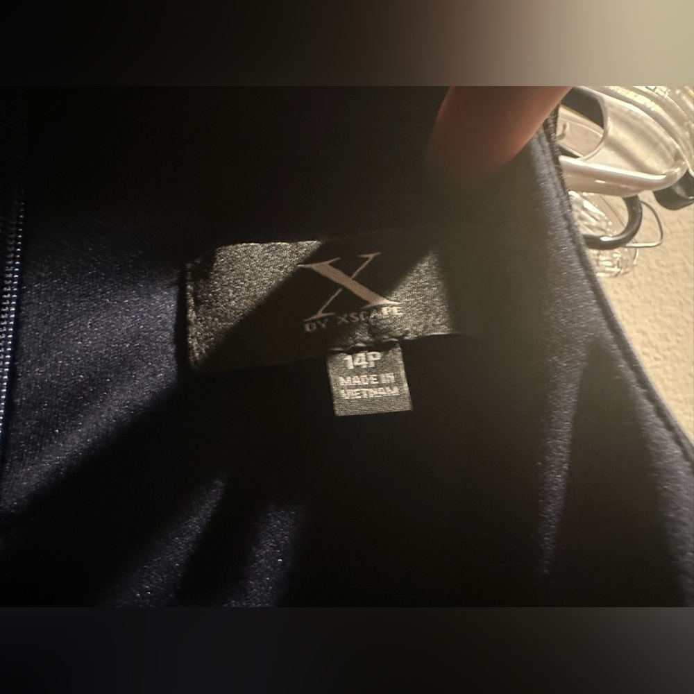 Dark blue gown, size 14P from Macys. No longer fits